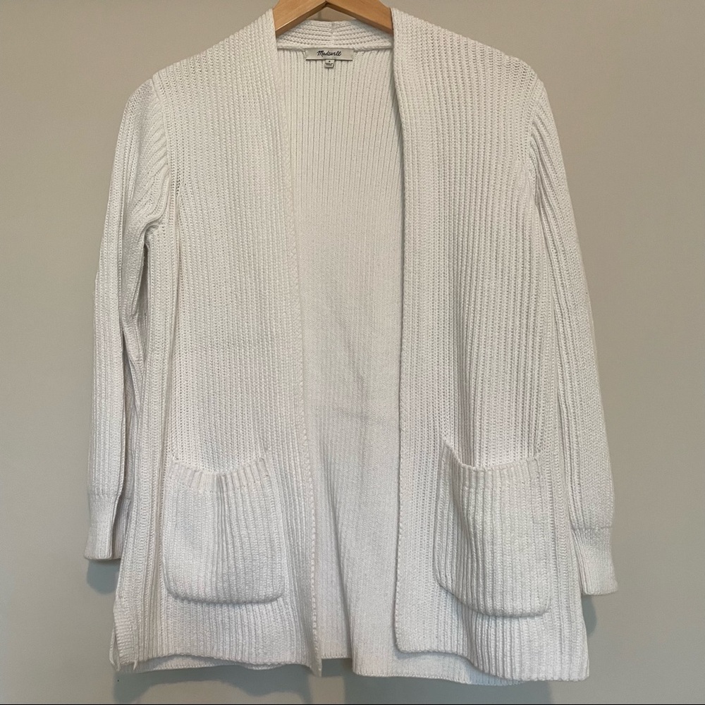 Madewell white cardigan